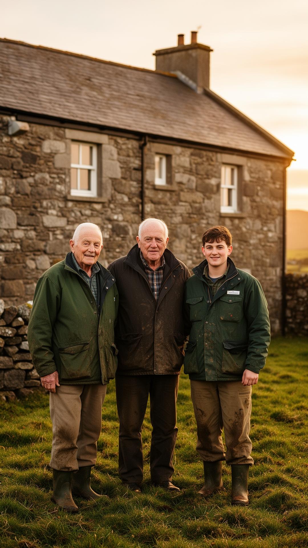The family on the Donegal farm